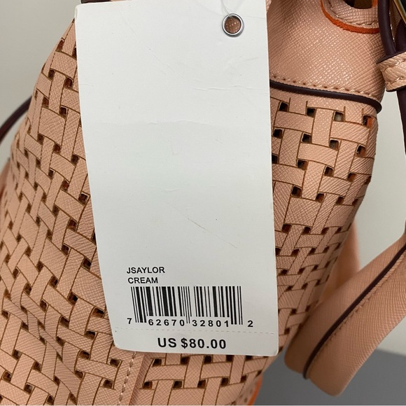 Big Buddha Light Pink Cream Orange Drawstring Shoulder Bag - Picture 13 of 16